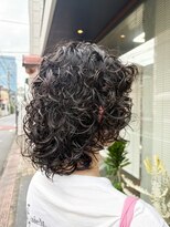 トオ(TOH)&nbsp;ウルフショートパーマくるくるパーマレイヤーハードパーマ