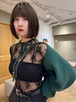 ローレン(LOREN)&nbsp;黒髪/ボブルフ/ネビージュ/小顔/ワンレン/栄/髪質改善/前髪