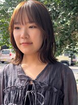 ドクターズサロン レラパール&nbsp;外ハネミディ/シースルーバング/透明感ブラウン/抜け感ヘア/艶感