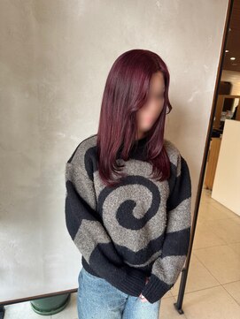 スイッチ 本店(SWITCH) レイヤーカットとボルドーカラー