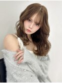 顔周りカット ダブルカラー ブリーチ レイヤーカット 20代