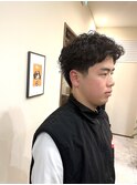 メンズショート パーマ ピンカール