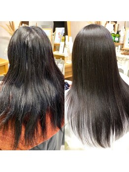 ビートル(Beetle)の写真/クセ・うねり・広がりを解消◎感動のサラツヤを！弱酸性のお薬で負担を減らしてクセを伸ばします♪