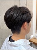 丸みを残した自然な刈り上げショート30代40代
