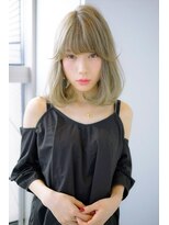 アクシス カリヤ(`AXIS KARIYA)&nbsp;ミルクティーブロンド/ダークブルー/デジタルパーマ/刈谷