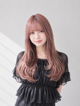 アースコアフュールボーテ 笛吹店(EARTH coiffure beaute) ピンクグレージュ_韓国ヘア_顔周りレイヤー_ヨシンモリ