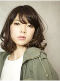 やんわりカールで脱力系大人カワイイくびれミディヘア☆