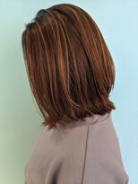 カフカヘア 吉祥寺店(kafka hair)&nbsp;ブリーチハイライト◇切りっぱなしボブ【吉祥寺miles】