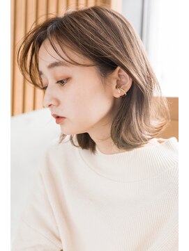 フレーム ヘア ルーム 天王寺駅前店(FRAME hair room) 透明感ベージュ/くびれミディ