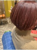 12月 縮毛矯正ストレート/ミニウルフ/テラコッタ/くすみブルー