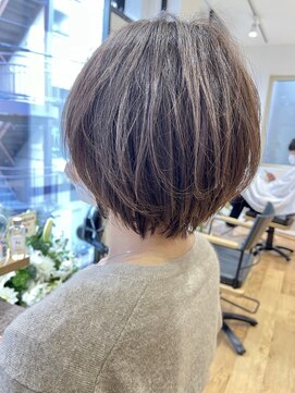 リアントウキョウ(Lian.Tokyo) （重山）シースルー前髪森ガールラベンダーアッシュマッシュボブ