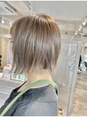 20代30代40代ナチュラルハイライト立体感アッシュベージュ