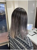 シルバーバイオレットバレイヤージュ