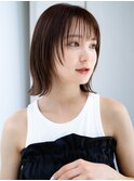 フェイスレイヤーハッシュカットぱっつん前髪シンプルストレート