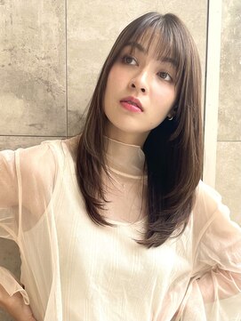 グランド(GRAND) レイヤーカット・オリーブベージュ/20代/30代/40代/表参道