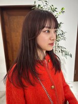 オーリーエトワ 御器所(oorry.etwa) 顔まわりレイヤー　ピンクブラウン20代