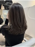 【アッシュグレージュ&レイヤーカット】《福岡暗髪カラー》