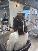 ハーフアップアレンジ