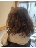 【ボブ】【パーマ】オン眉パーマボブ
