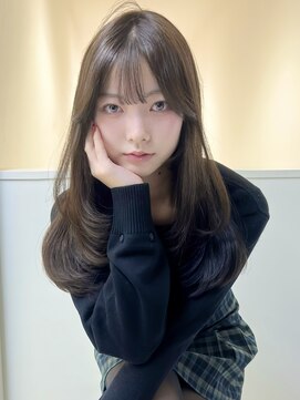 アイトーキョーエス 渋谷(AI TOKYO S) ナチュラルレイヤー透明感グレージュ顔まわりシースルーバング