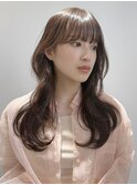 ワイドバングイメチェン美髪外ハネボブ+レイヤーカット韓国/大宮