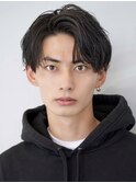 ビジネスアップバング刈り上げツーブロックマッシュショート