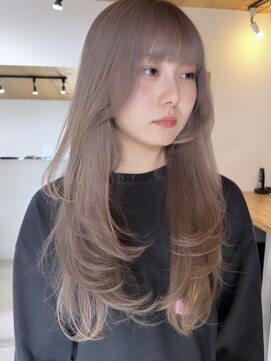 キラ 渋谷(KILLA) ★デジタルパーマミニウルフチェリーブラウンホワイトグレージュ