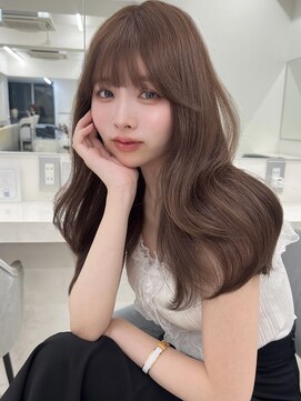アイトーキョーエス 渋谷(AI TOKYO S) ミルクブラウンブリーチなしダブルカラー顔まわりレイヤー前髪