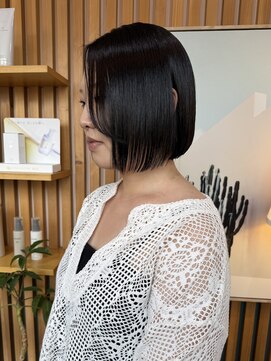 キュオンシア(CUEON. ciea) ナチュラルボブ×髪質改善ストレート