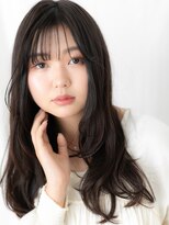 カバーヘア ブリス 戸田公園西口店(COVER HAIR bliss) シースルーバング暖色系カラー姫カットロング//戸田公園20代30代