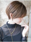 20代30代40代ひし形大人かわいい小顔ラベンダーアッシュショート
