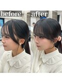 シースルー前髪 × 小顔フェイスレイヤー