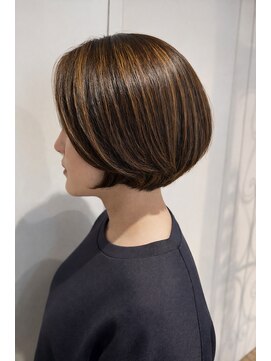 ハートボックス 四谷店(Heart box) ハイライトボブスタイル