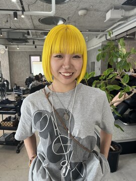 タイドヘアー(tide hair) イエロー×ボブ