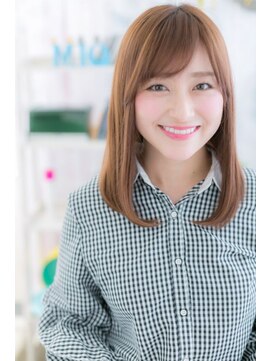 ミック ヘアアンドメイク アップ 駒込店(miq Hair&Make up) 大人かわいい♪チェリーピンク愛されナチュラルストレート