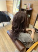 コテ巻きロング×ラベージュ