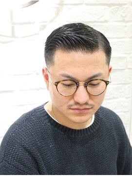ヨシザワインク プレミアム 横浜 桜木町店(YOSHIZAWA Inc. PREMIUM) 七三刈り上げ大人ダンディーフェードスタイル