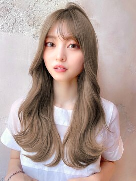 ロンドローズ 名古屋(Lond damaskRose) グレージュカラー 韓国ヘア 顔まわり イヤリングカラー 16