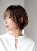 大人可愛い◎似合わせカットイメチェンフルバングショート
