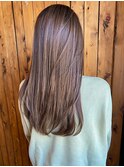 大人ハイライト/シークレットハイライト/抜け感ベージュショート