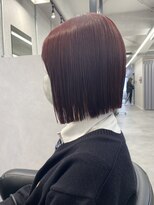 ヘアサロン ドットプラス 町田店(dot. plus)&nbsp;【市井友佳子】ボルドー×切りっぱなしボブ