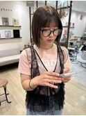 さっぱりボブとグレージュ○