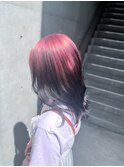レイヤーカット×ルーツカラー