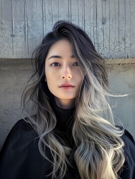 ネハス ナガオカ(nehus.nagaoka) バレイヤージュ/ブリーチ/こなれミディ/アンブレラカラー