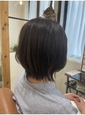 毛量多くてもOK◎ ミニボブくびれヘア アッシュグレージュ