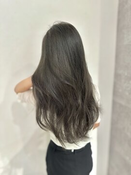 アクション 心斎橋店(ACTION) ブリーチ無しオリーブグレー　韓国ヘア　レイヤーカット