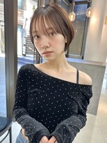 ミィ 浦和(mee)&nbsp;ハイライトカラー ピンクベージュ ウェーブカール ボブルフ 浦和