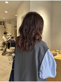 毛先パーマロングヘア