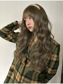 ☆ブリーチなしダブルカラー オリーブ オリーブベージュ ボブ