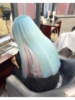 オズ 梅田店(OZ)&nbsp;水色×ピンクパール/インナーエクステ